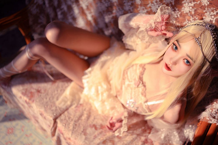 SY Doll | 150 cm/4ft9 Flache Brüste Charmante Elfe Cosplay Lebensechte Vollsilikon Sexpuppe - Monica