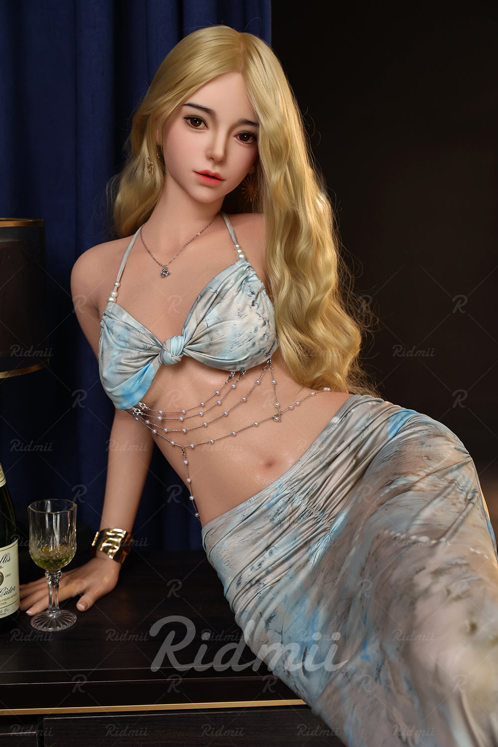 RIDMII Doll | 164cm/5'4 Unique Full Silicone Realistic Sex Doll Golden Blonde Glamour Muse with ROS - Tansy (In Stock US)