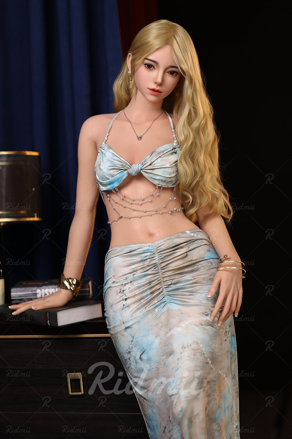 RIDMII Doll | 164cm/5'4 Unique Full Silicone Realistic Sex Doll Golden Blonde Glamour Muse with ROS - Tansy (In Stock US)