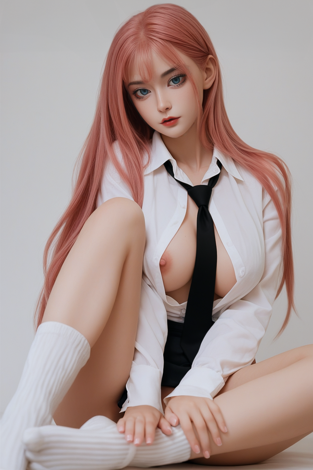 SY Doll | Asia 160 cm/5 ft3 Schöne rosa Haare Große Brüste Lebensechte TPE Sexpuppe - Natalie