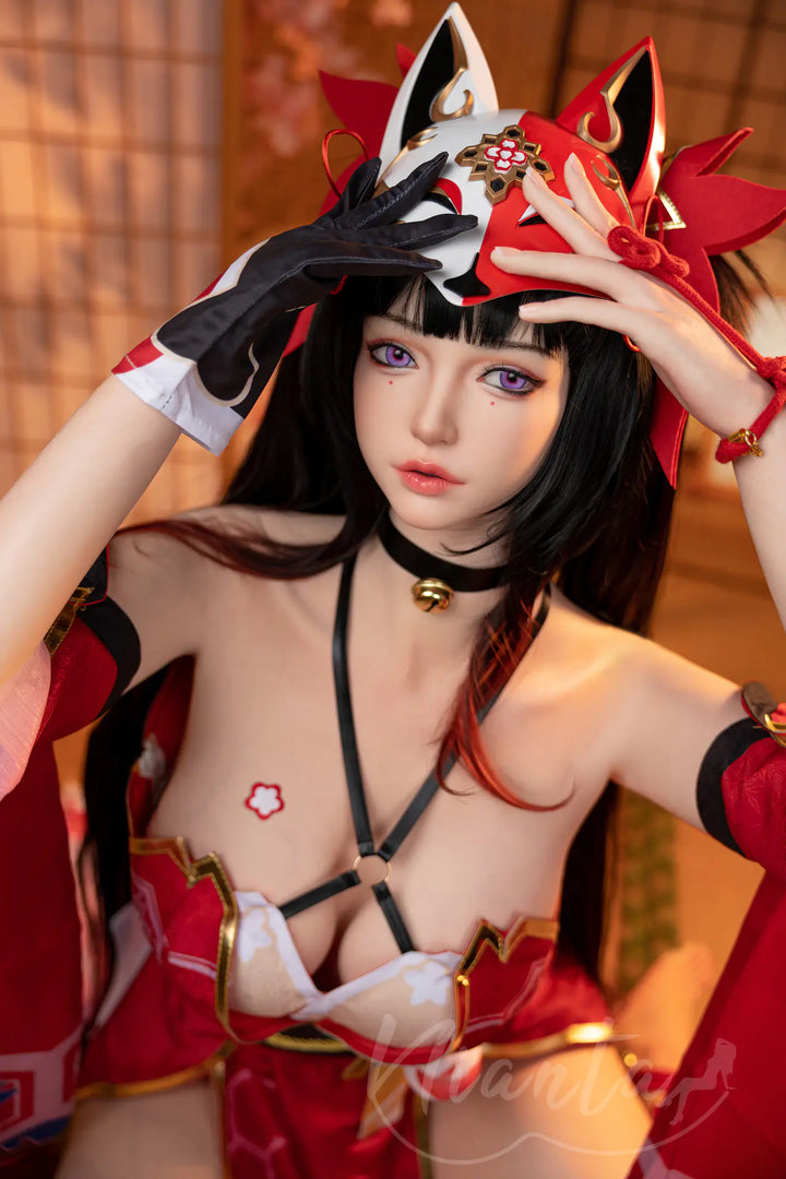 Nianta | 164cm/5ft4 Big Breasts Captivating Japanese Kitsune Kimono Cosplay Silicone-X Lifelike Sex Doll - Hinako