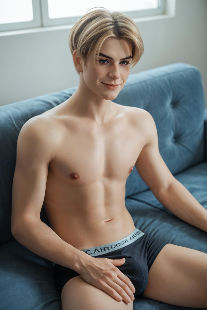 SY Doll | 160cm/5ft3 Smart Blonde Twink Power Lifelike Full Silicone Gay Male Sex Doll - Elliot