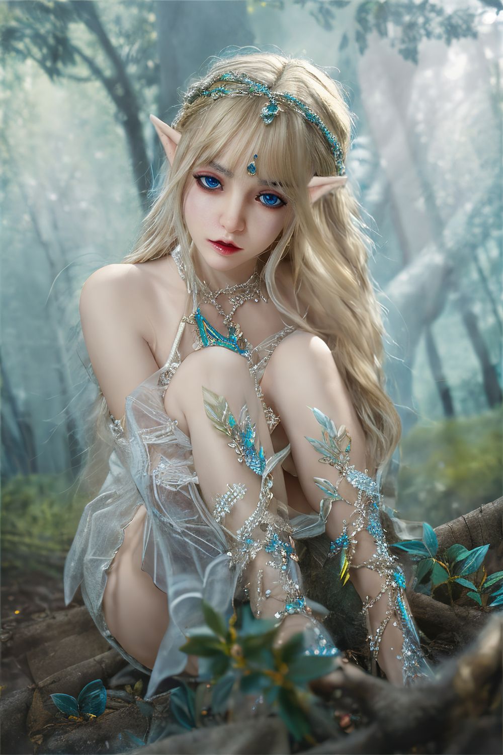 SY Doll | 150cm/4ft9 平らな胸 愛らしいエルフ コスプレ リアル フルシリコン セックスドール - Ailsa