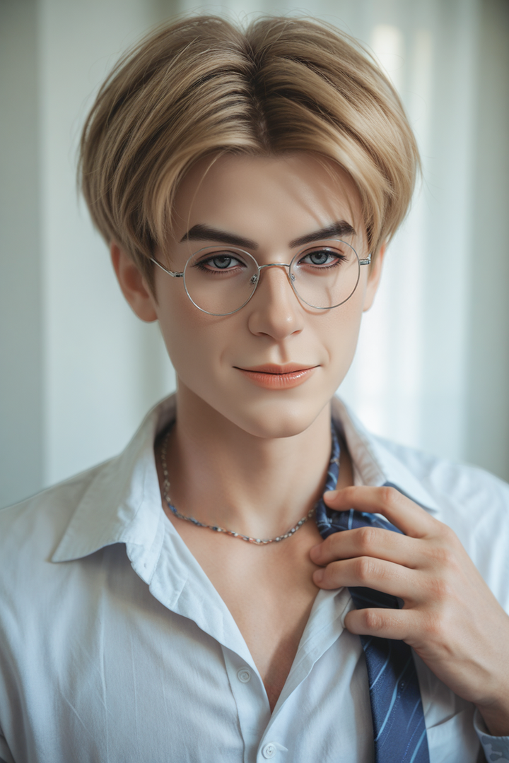 SY Doll | 160cm/5ft3 Smart Blonde Twink Power Lifelike Full Silicone Gay Male Sex Doll - Elliot