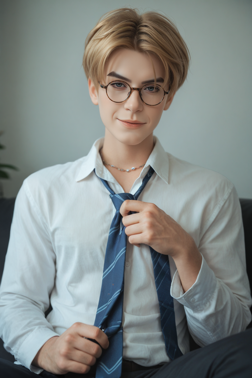 SY Doll | 160cm/5ft3 Smart Blonde Twink Power Lifelike Full Silicone Gay Male Sex Doll - Elliot