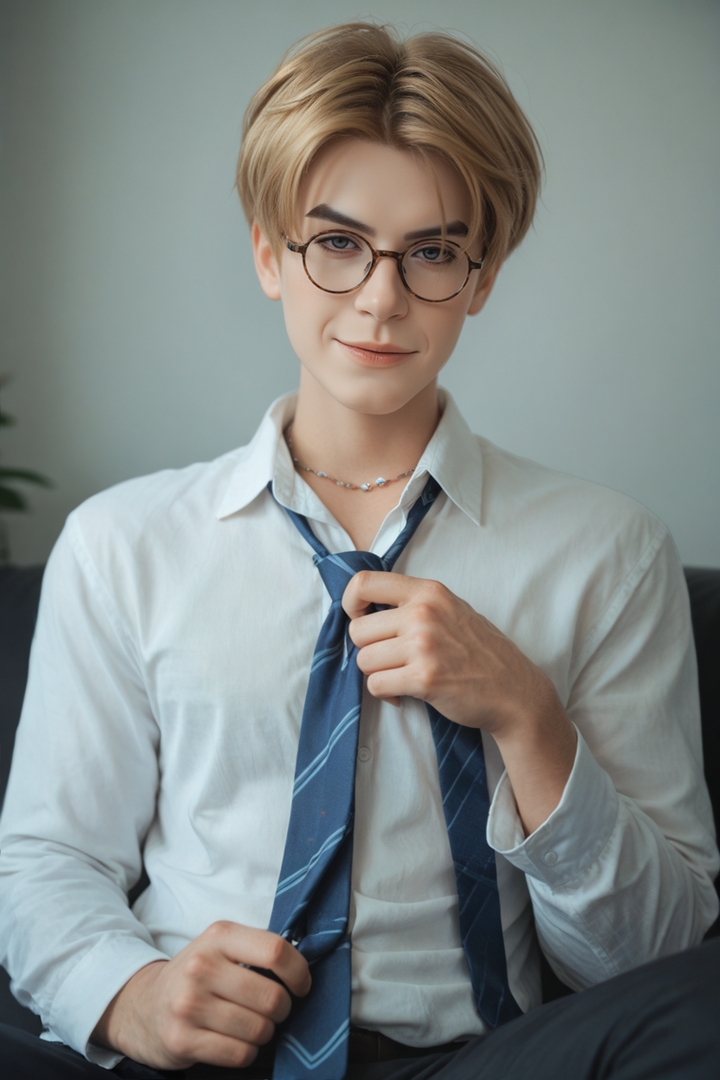 SY Doll | 160cm/5ft3 Smart Blonde Twink Power Lifelike Full Silicone Gay Male Sex Doll - Elliot