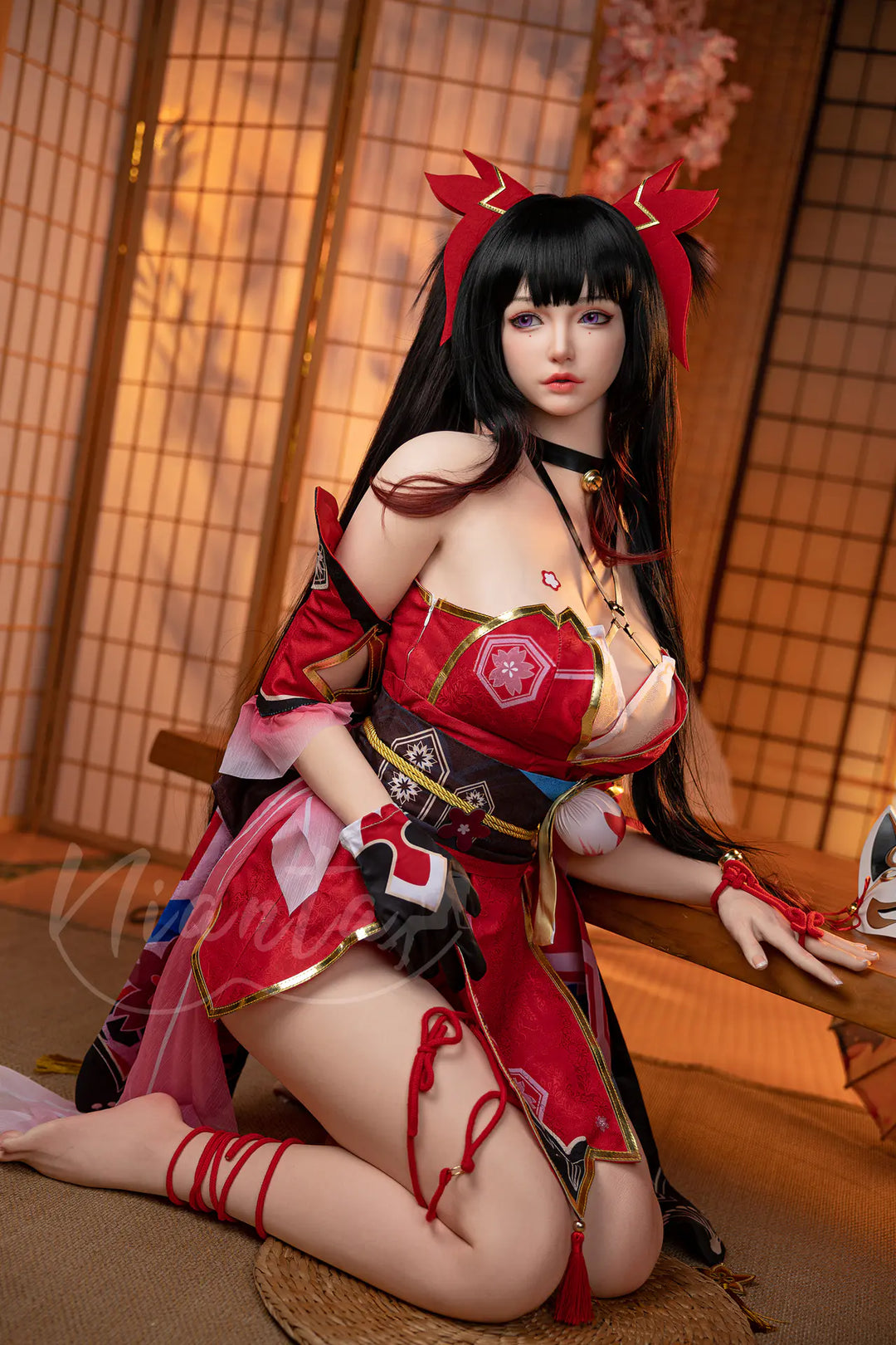 Nianta | 164cm/5ft4 Big Breasts Captivating Japanese Kitsune Kimono Cosplay Silicone-X Lifelike Sex Doll - Hinako