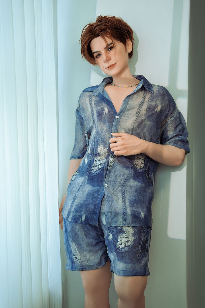 SY Doll | 160cm/5ft3 Playful Handsome Irresistible Smile Lifelike Full Silicone Gay Male Sex Doll - Asher