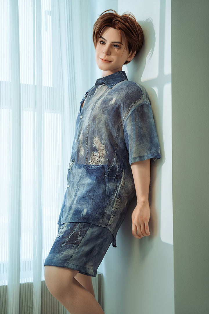 SY Doll | 160cm/5ft3 Playful Handsome Irresistible Smile Lifelike Full Silicone Gay Male Sex Doll - Asher