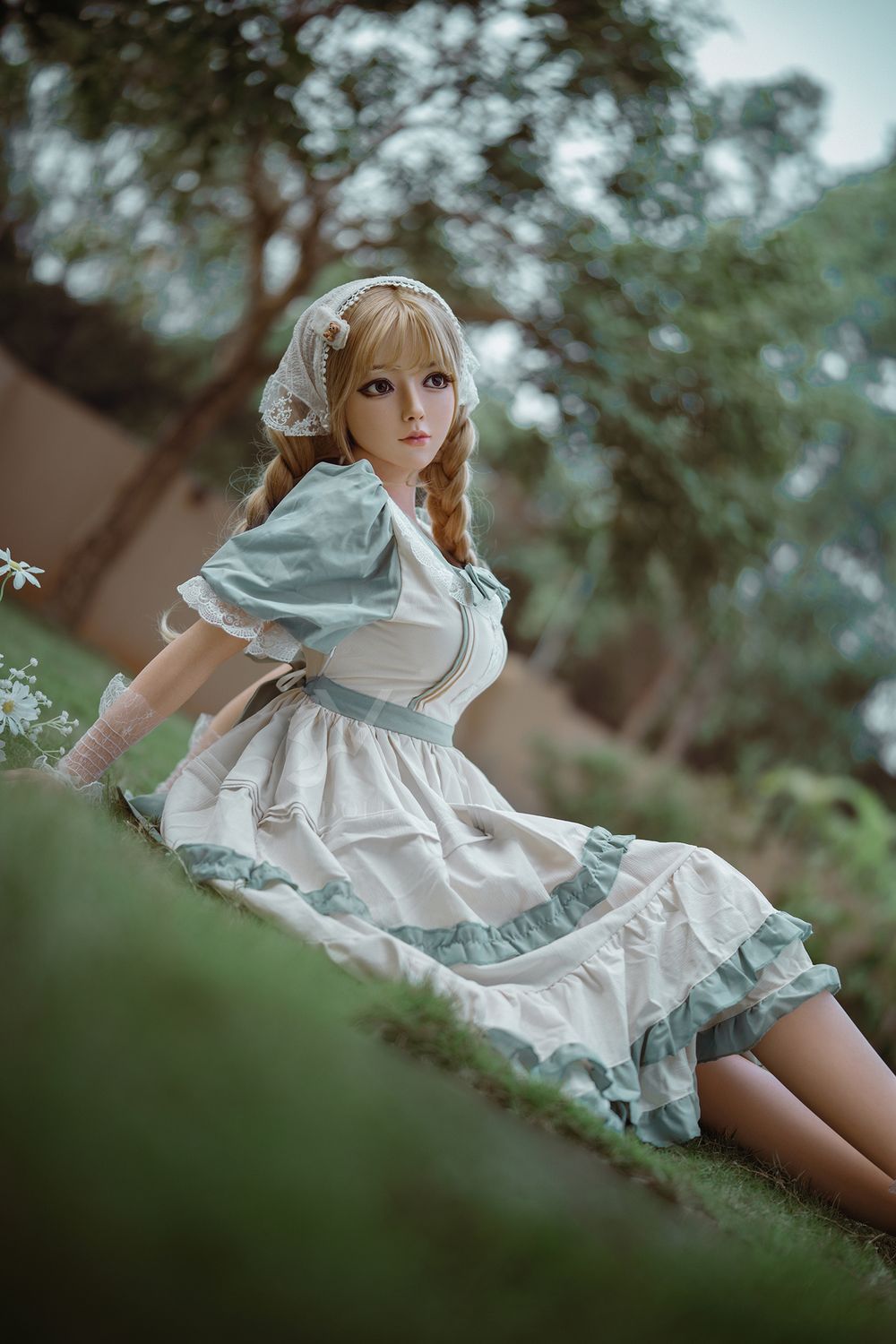 SY Doll | 164 cm große Brüste, verführerische süße blonde Lolita, realistische Sexpuppe aus Vollsilikon - Vanessa