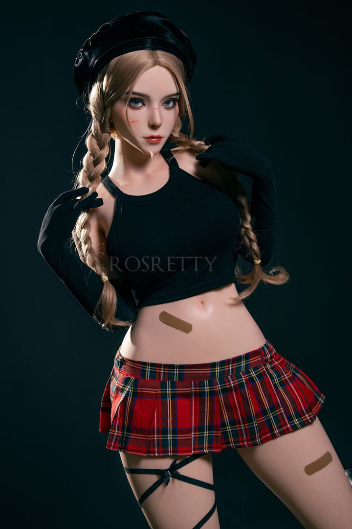 Rosretty Doll | 164cm/5ft4 Big Breasts Sexy Anime Schoolgirl Blonde Realistic Full Silicone Sex Doll - Trixie