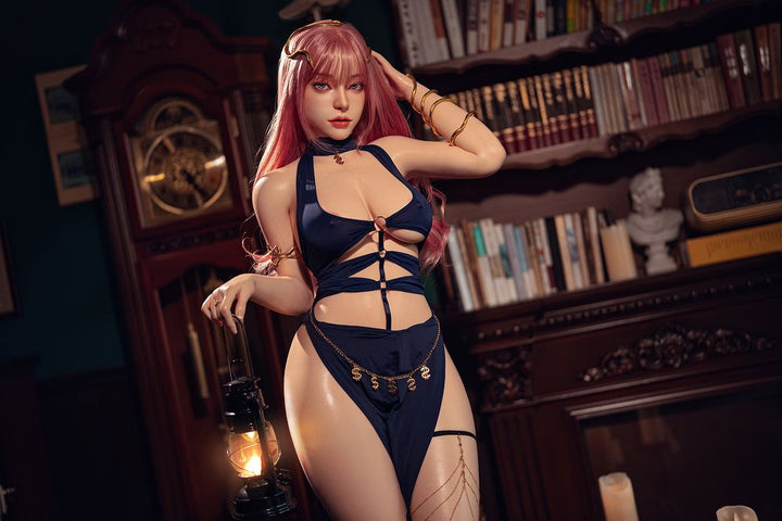SY Doll  | 164cm/5ft4 Big Breasts Seductive Dark Pink-hair Cosplay Realistic Full Silicone Sex Doll - Belinda
