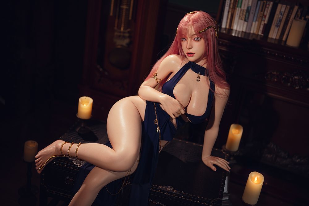 SY Doll  | 164cm/5ft4 Big Breasts Seductive Dark Pink-hair Cosplay Realistic Full Silicone Sex Doll - Belinda