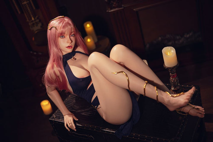 SY Doll  | 164cm/5ft4 Big Breasts Seductive Dark Pink-hair Cosplay Realistic Full Silicone Sex Doll - Belinda