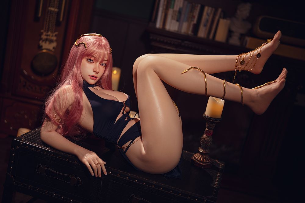 SY Doll  | 164cm/5ft4 Big Breasts Seductive Dark Pink-hair Cosplay Realistic Full Silicone Sex Doll - Belinda