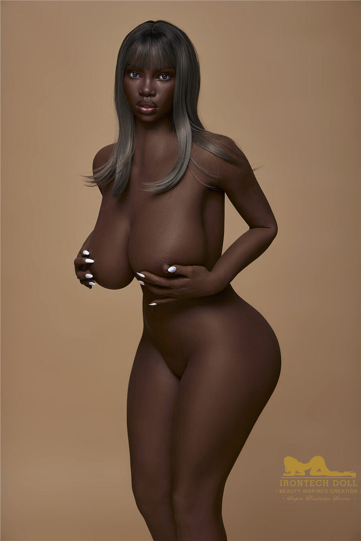 Irontech Doll | 160cm/5ft3 Enchanting Black Bombshell Realistic Silicone Sex Doll - Mandy
