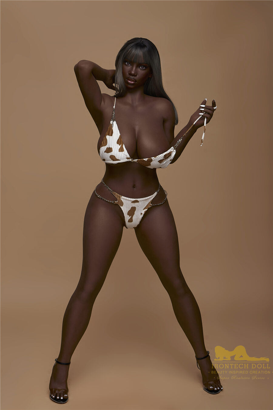 Irontech Doll | 160cm/5ft3 Enchanting Black Bombshell Realistic Silicone Sex Doll - Mandy