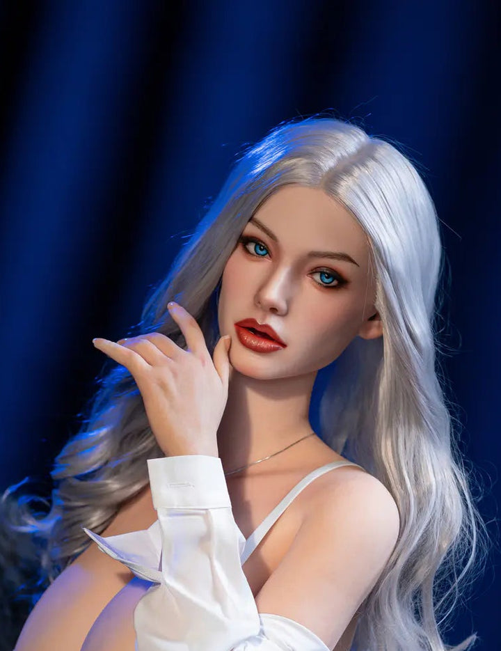 Nianta | 161cm/5ft3 Big Breasts Seductive Bombshell Silver-hair Silicone-X Lifelike Sex Doll - Teresa