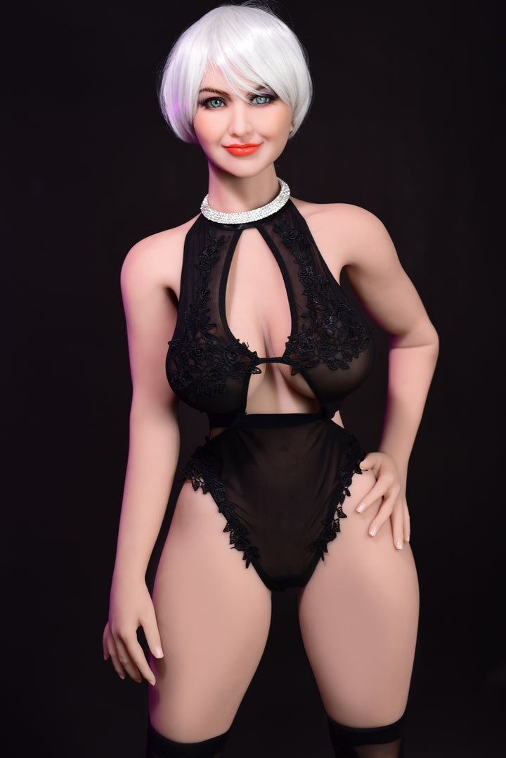 6YE | 5Ft 1/156cm White Short Hair Huge Hips Sex Doll - Rosalie