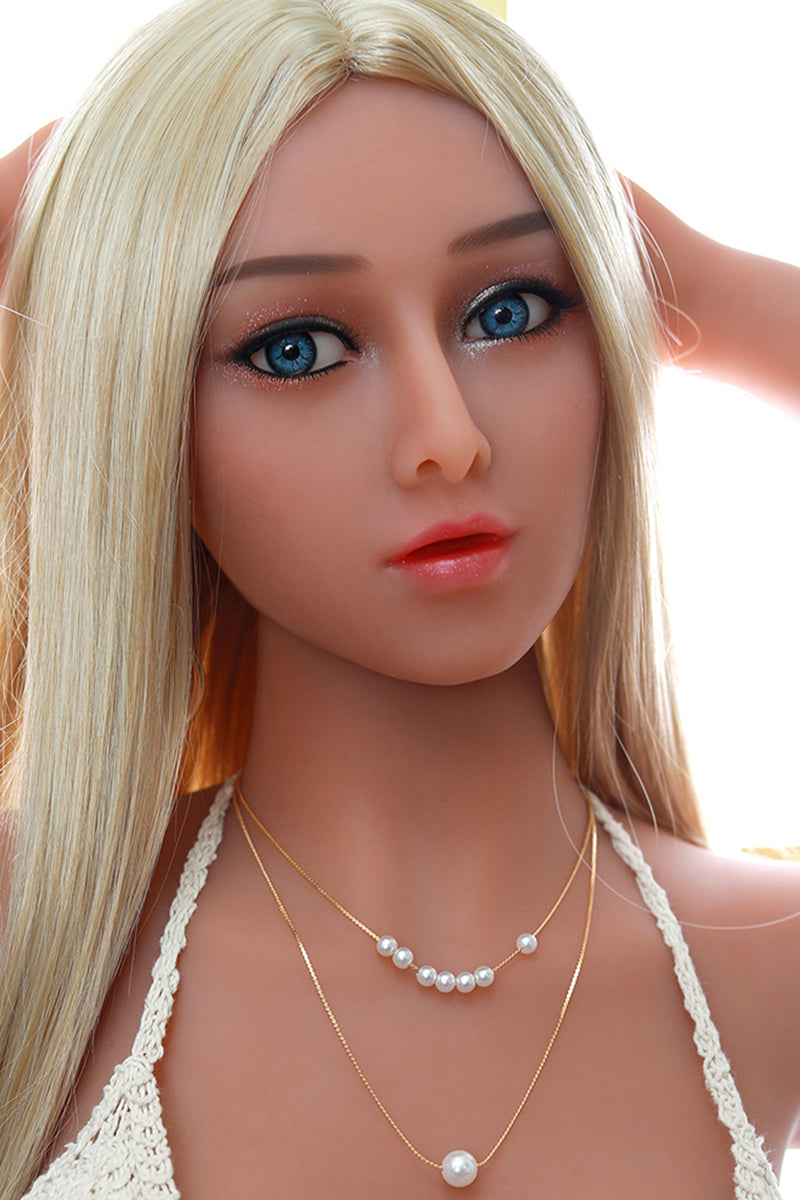 158cm (5ft2) Poupée Sexuelle Mignonne Minuscule Poitrine avec Longs Cheveux Blonds -Danica