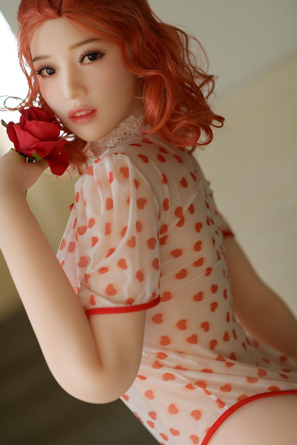 6YE | 165 cm (5' 5") D-Körbchen, kleine Brüste, rosa Haare, Sexpuppe - Theresa