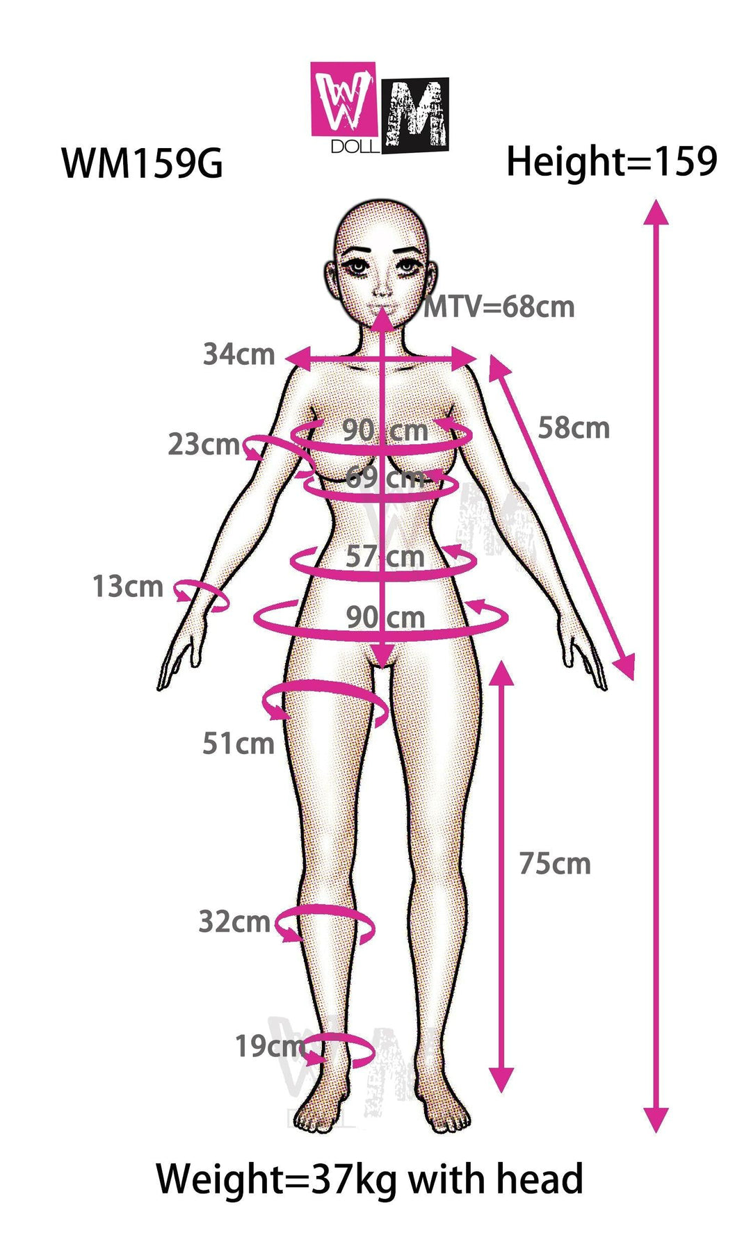 WM | 5ft 3/ 159cm G Cup Sex Doll - Michelle