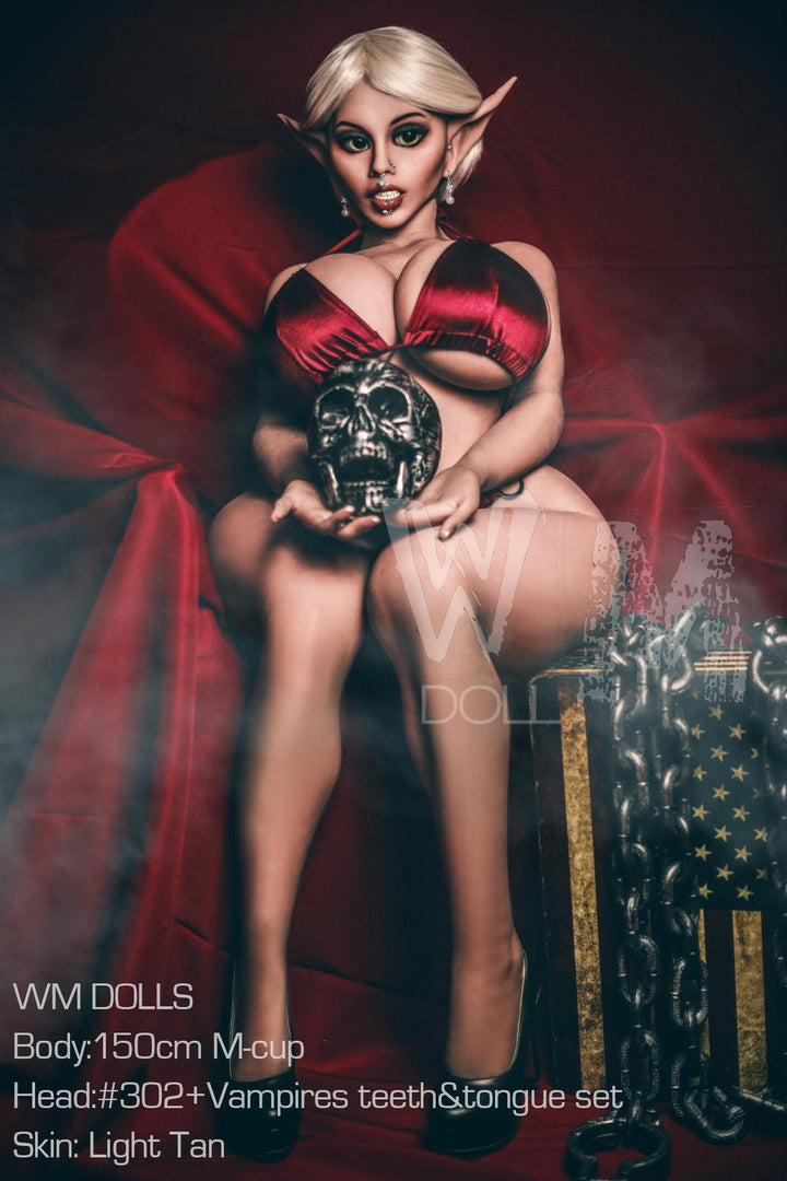 WM | 150 cm / 4 Fuß 11 Größe Plus Elf Sexpuppe - Quamara