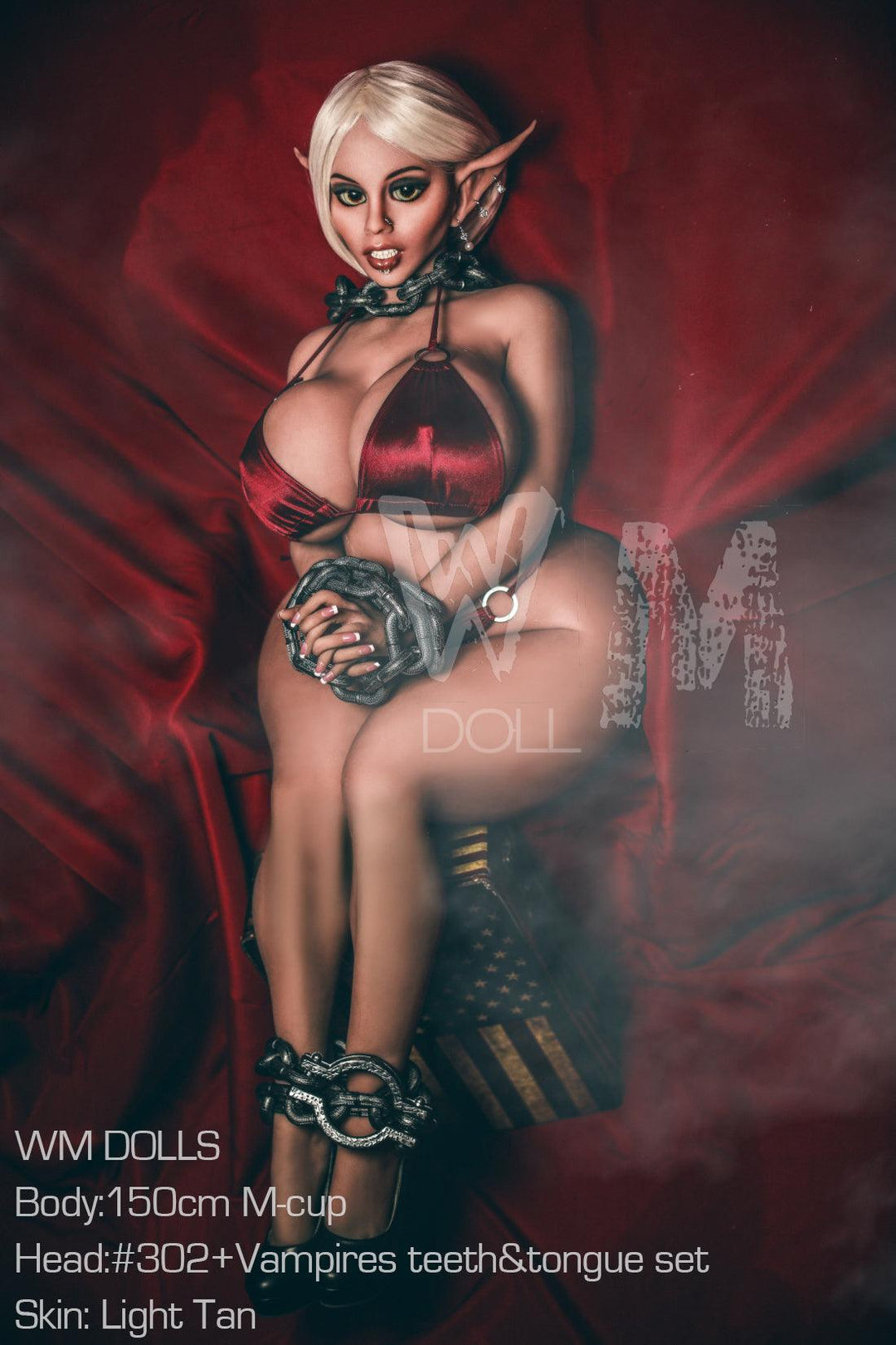 WM | 150 cm / 4 Fuß 11 Größe Plus Elf Sexpuppe - Quamara