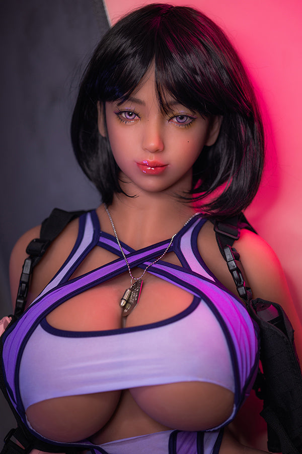 Aibei Puppe | 153 cm große Sexpuppe mit hellbraunen, riesigen Brüsten - Trinity