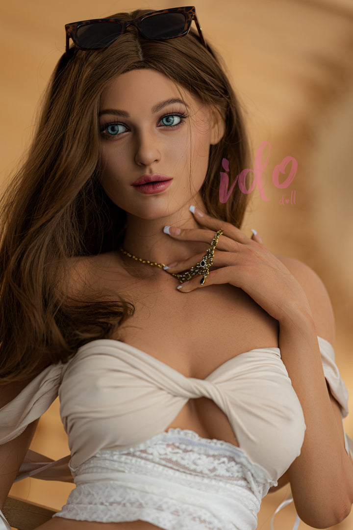 IDO Doll | 5ft 7/170cm D-Cup Silicone Sex Doll Features Long, Sleek Golden Blonde Hair, ROS Head #ID5S - Isabelle