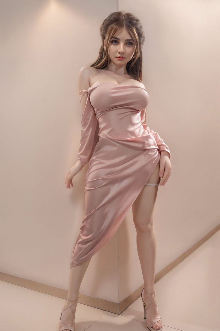 164cm/5ft4 Belle poupée sexuelle réaliste en silicone aux gros seins - Hedy