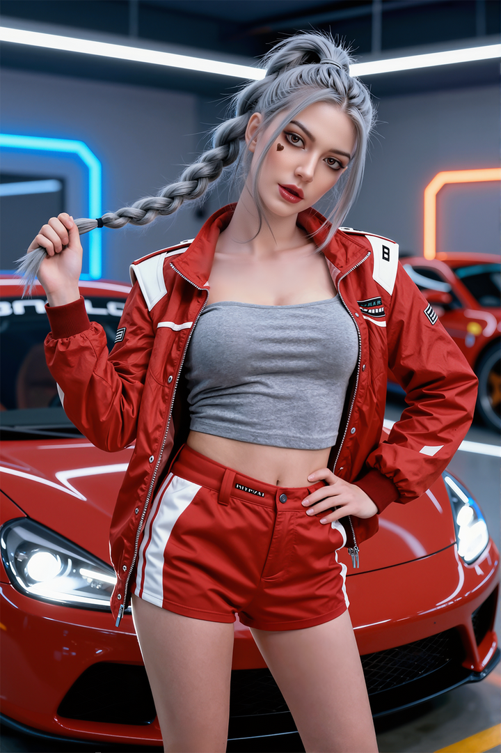 SY Doll | 173cm/5ft8 Small Breasts Seductive Edgy Silver-hair Race Queen Realistic TPE Sex Doll - - Sweetie Love Doll