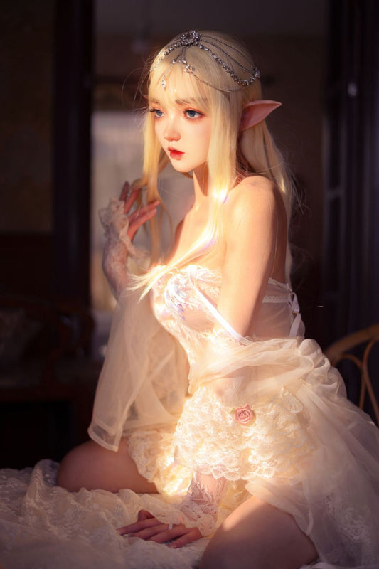 Advanced SY Doll | 150cm/4ft9 Flat Breasts Charming Elf Cosplay Lifelike Full Silicone Sex Doll - Monica (In Stock US)
