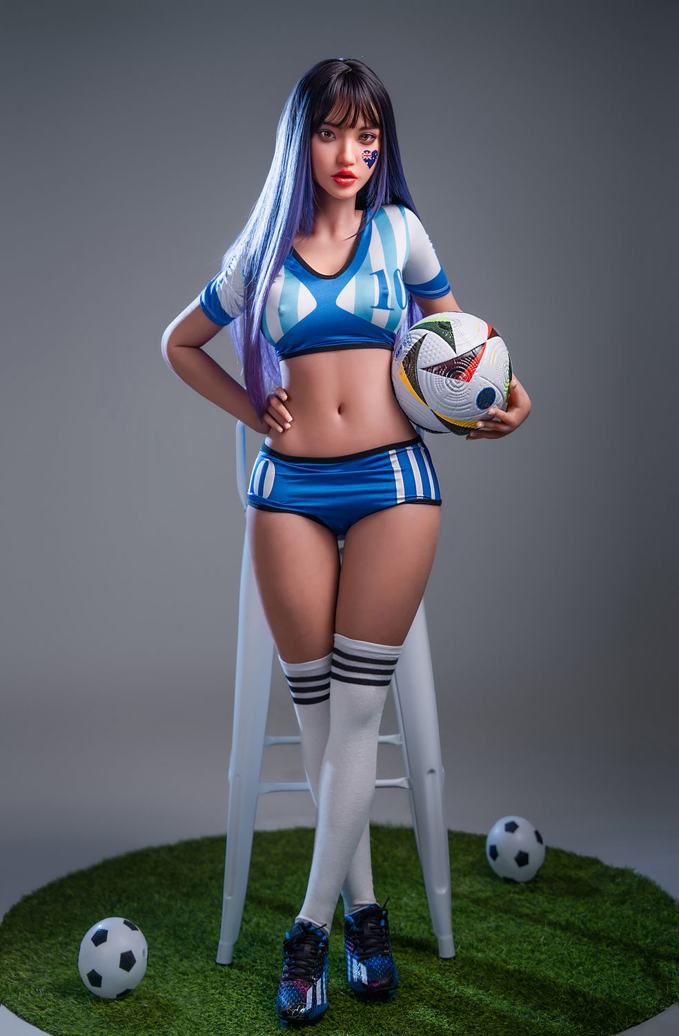 SY Puppe | 152 cm/4ft12 Große Brüste Verspielt Sport Fußball Cosplay Realistische TPE Sexpuppe - Edwina