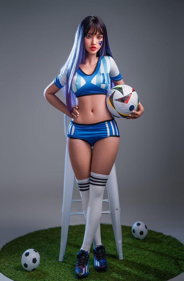 SY Puppe | 152 cm/4ft12 Große Brüste Verspielt Sport Fußball Cosplay Realistische TPE Sexpuppe - Edwina