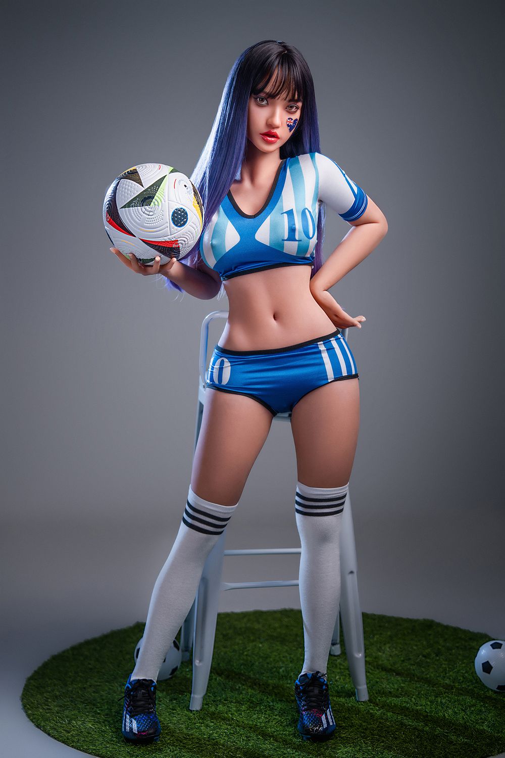 SY Puppe | 152 cm/4ft12 Große Brüste Verspielt Sport Fußball Cosplay Realistische TPE Sexpuppe - Edwina