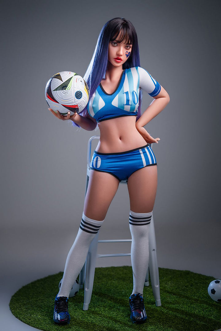 SY Puppe | 152 cm/4ft12 Große Brüste Verspielt Sport Fußball Cosplay Realistische TPE Sexpuppe - Edwina