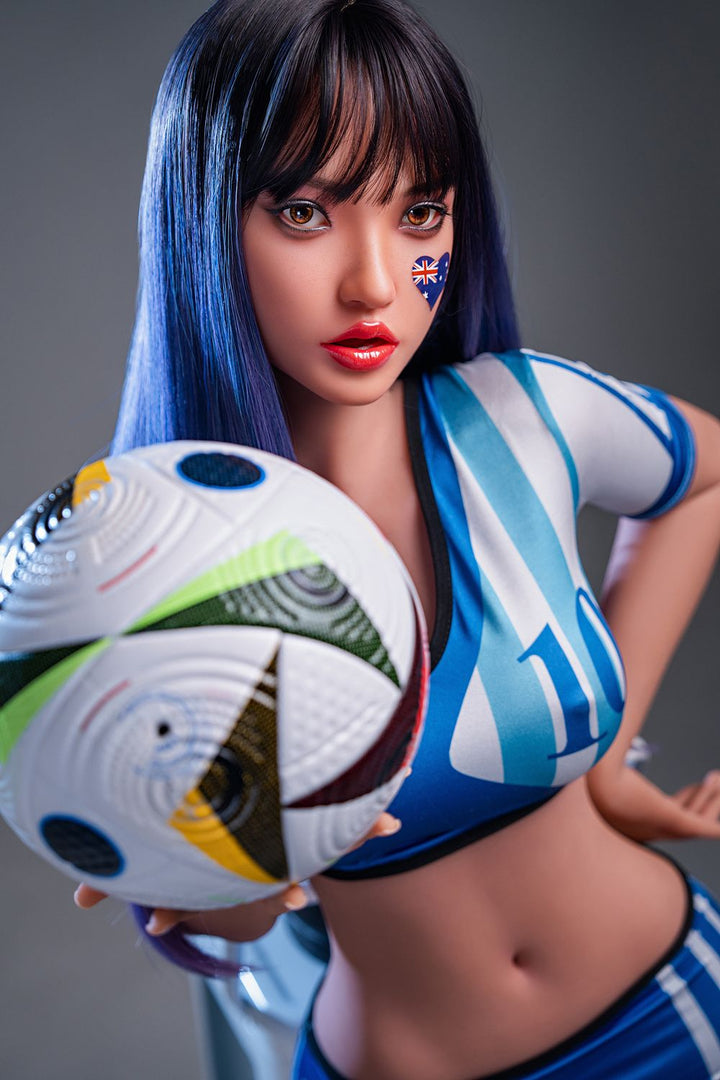 SY Puppe | 152 cm/4ft12 Große Brüste Verspielt Sport Fußball Cosplay Realistische TPE Sexpuppe - Edwina