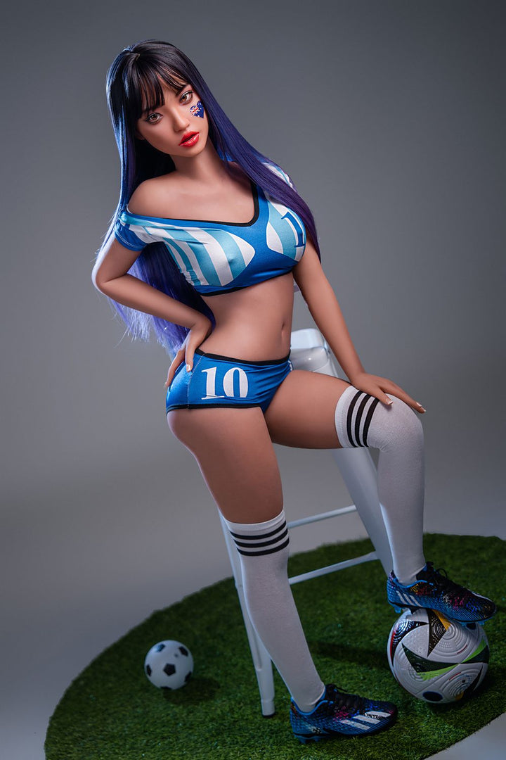 SY Puppe | 152 cm/4ft12 Große Brüste Verspielt Sport Fußball Cosplay Realistische TPE Sexpuppe - Edwina