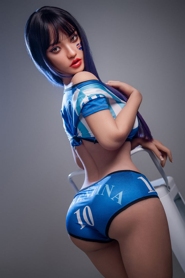 SY Puppe | 152 cm/4ft12 Große Brüste Verspielt Sport Fußball Cosplay Realistische TPE Sexpuppe - Edwina