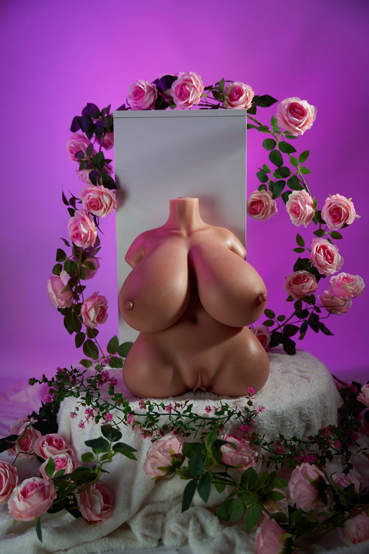 SY Doll | 48cm/1ft6 Huge Breasts Mature Sexy Voluptuous Realistic Silicone Sex Torso - Rosa