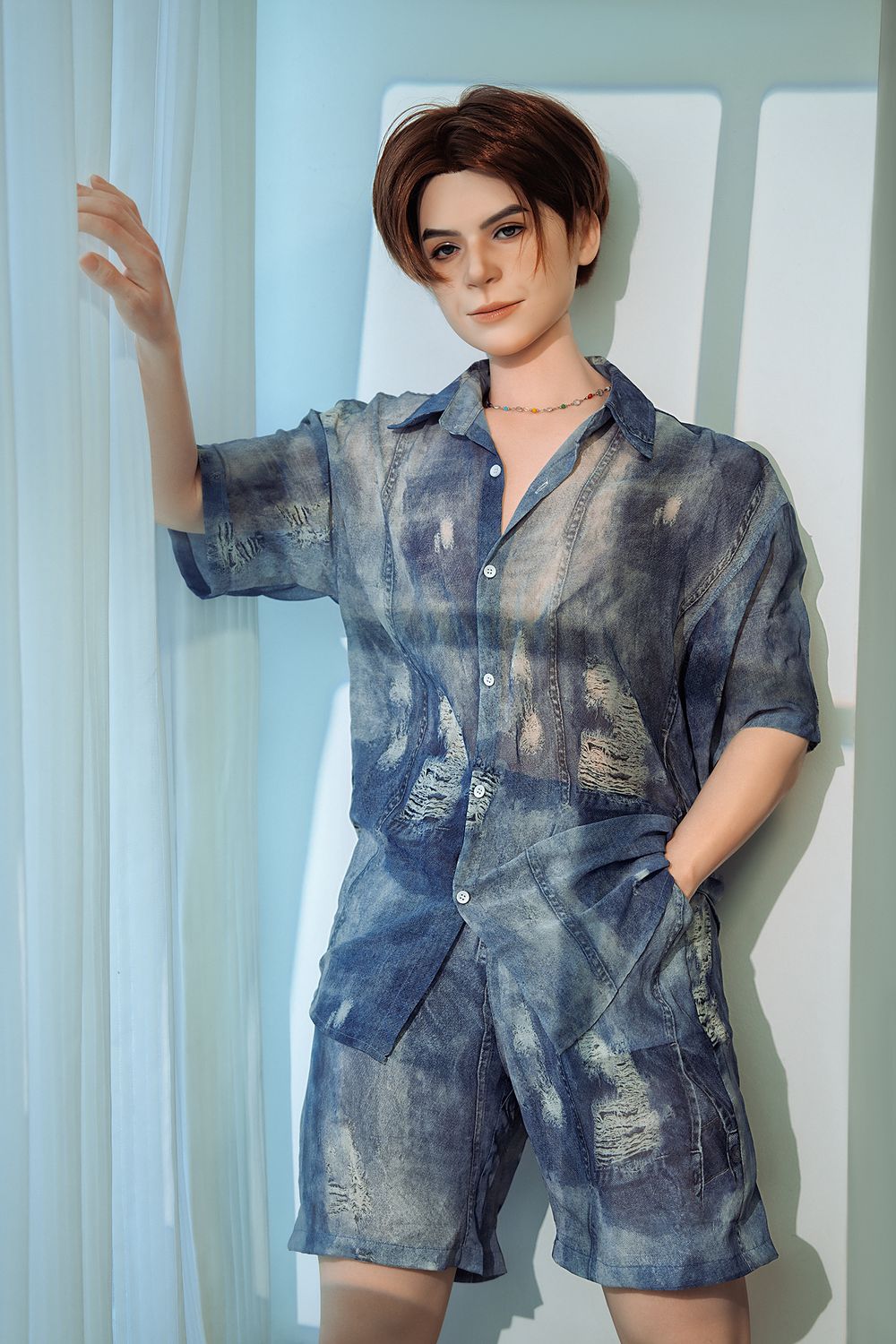 SY Doll | 160cm/5ft3 Playful Handsome Irresistible Smile Lifelike Full Silicone Gay Male Sex Doll - Asher