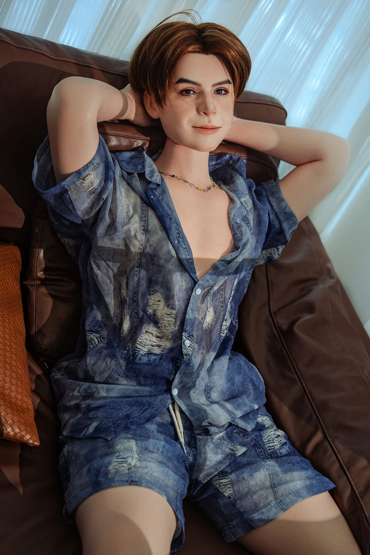 SY Doll | 160cm/5ft3 Playful Handsome Irresistible Smile Lifelike Full Silicone Gay Male Sex Doll - Asher