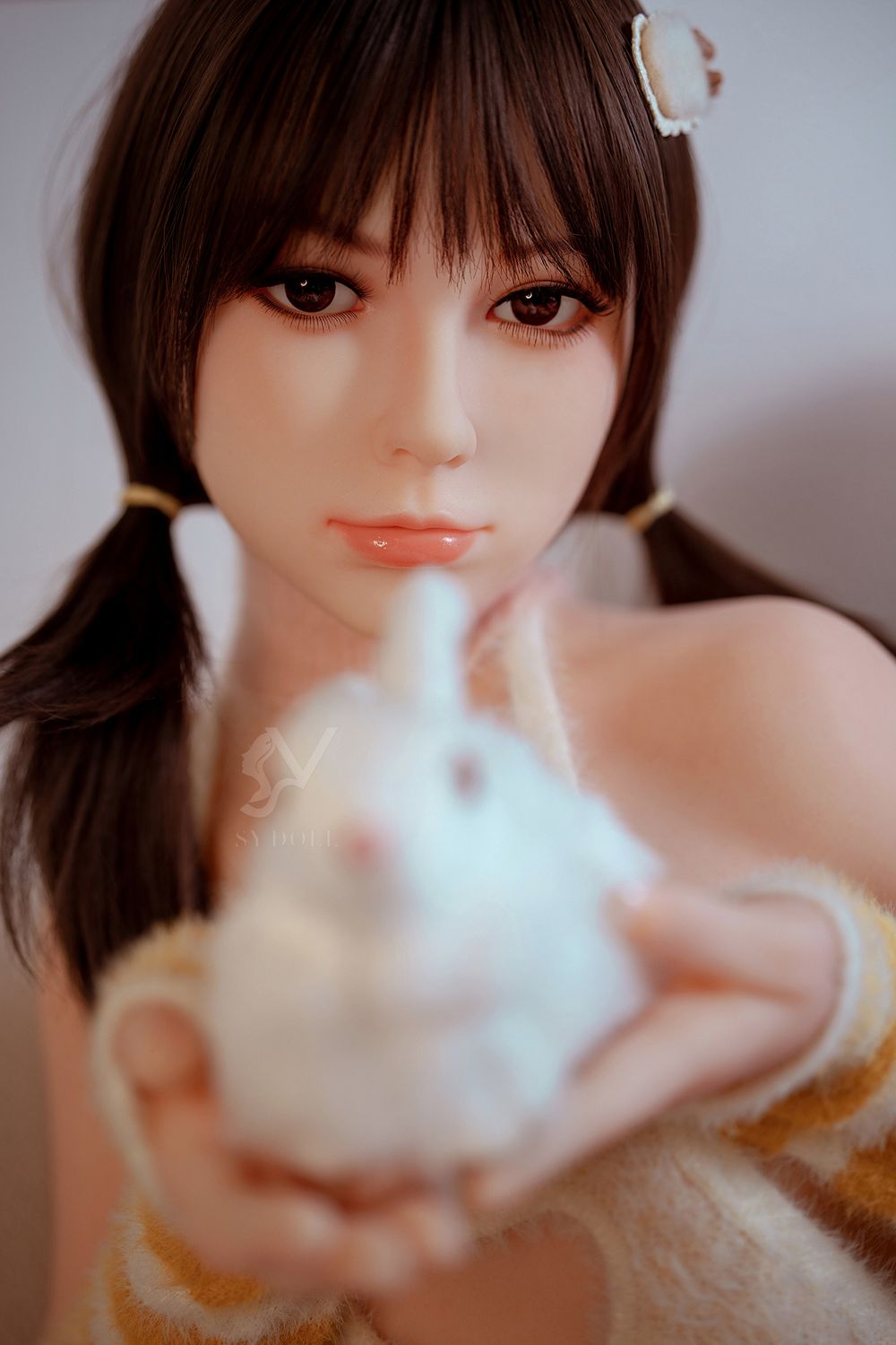 SY Doll | Asiatische 150 cm/4ft11 schwarze Haare schöne kleine Brüste lebensechte Sexpuppe - Lily (auf Lager in den USA)