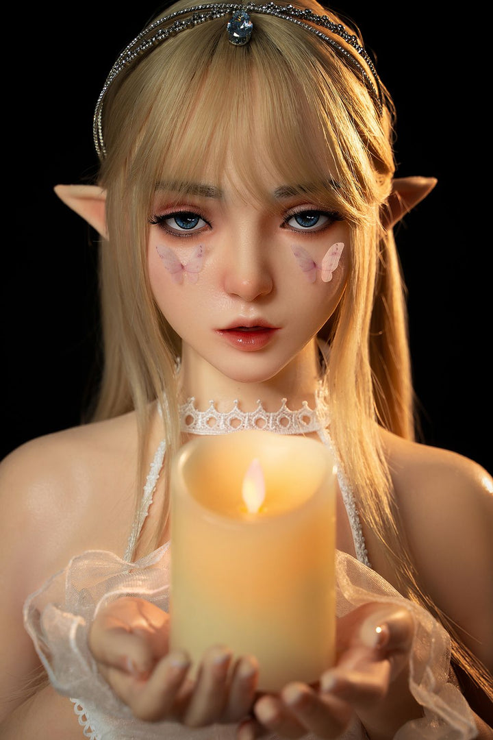 SY Doll | 150cm/4ft9 Flat Breasts Lovely Blonde Elf Cosplay Lifelike Full Silicone Sex Doll - Joy