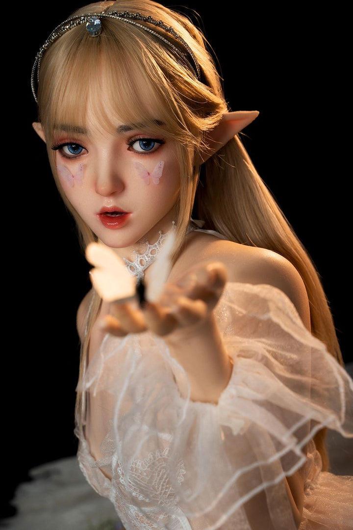 SY Doll | 150cm/4ft9 Flat Breasts Lovely Blonde Elf Cosplay Lifelike Full Silicone Sex Doll - Joy