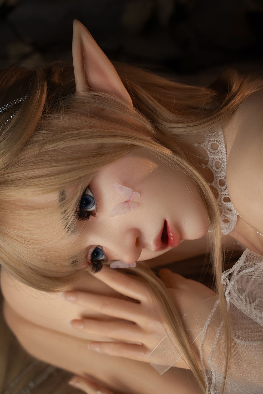 SY Doll | 150cm/4ft9 Flat Breasts Lovely Blonde Elf Cosplay Lifelike Full Silicone Sex Doll - Joy