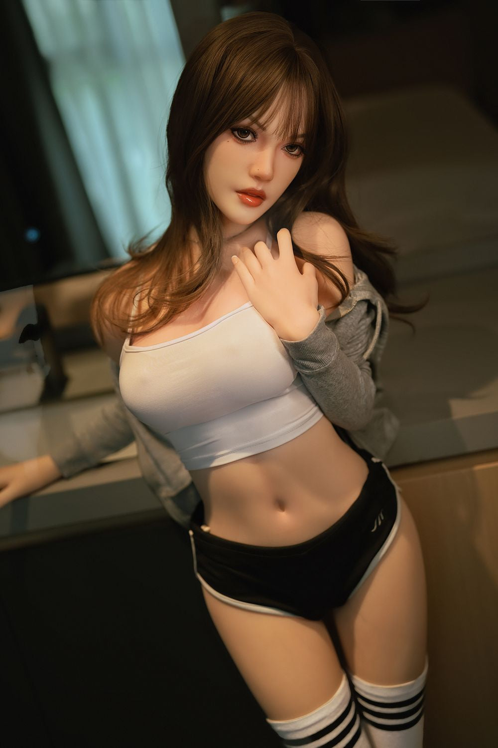 150cm/4ft11 Cheveux Roux Petite Poitrine Mature Poupée Sexuelle Réaliste - Kylie