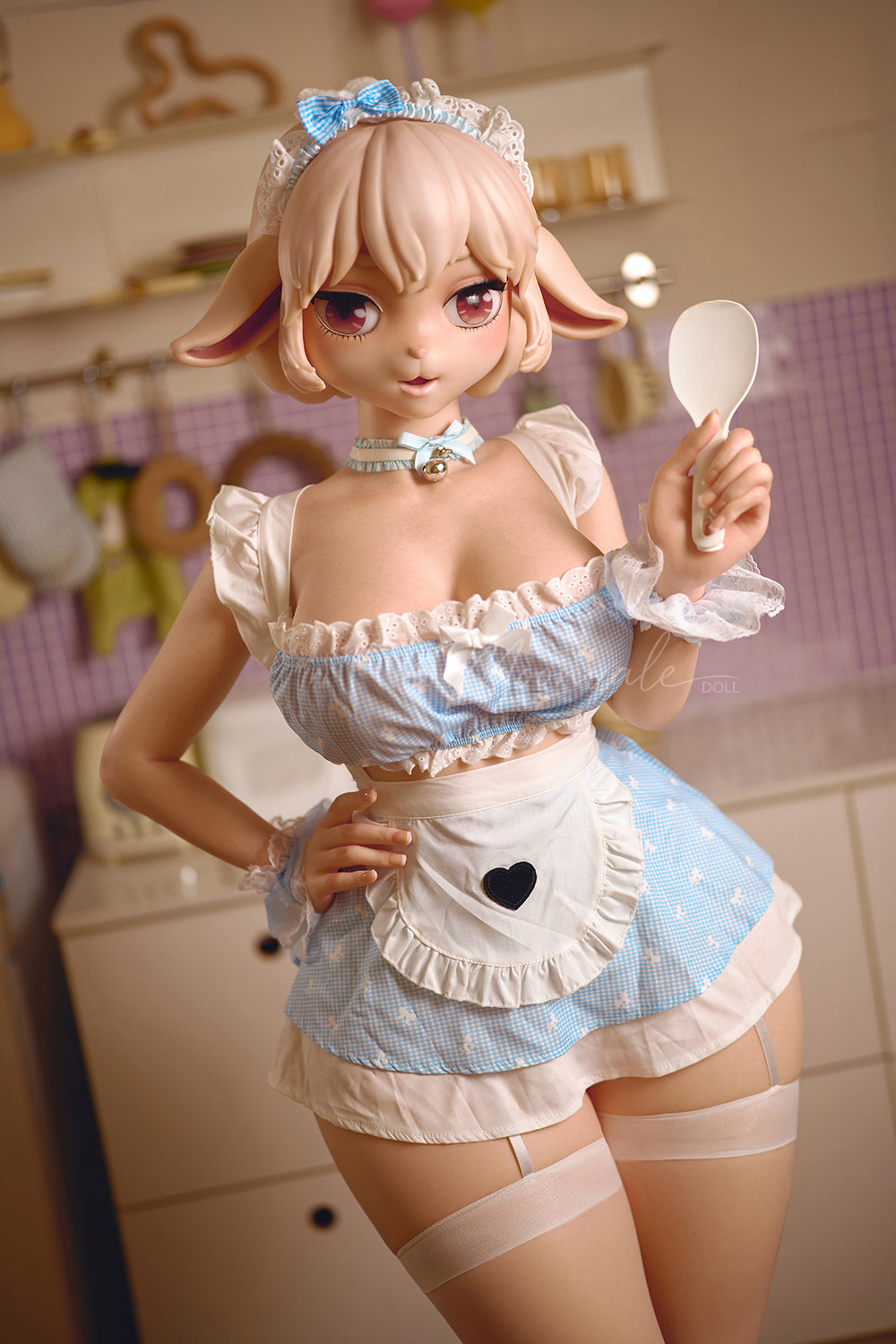 Moonvale Doll | 160cm/5ft3 Big Breasts Alluring Sheep Flirty Lovely Maid Furry Realistic Silicone Sex Doll - Aurelia