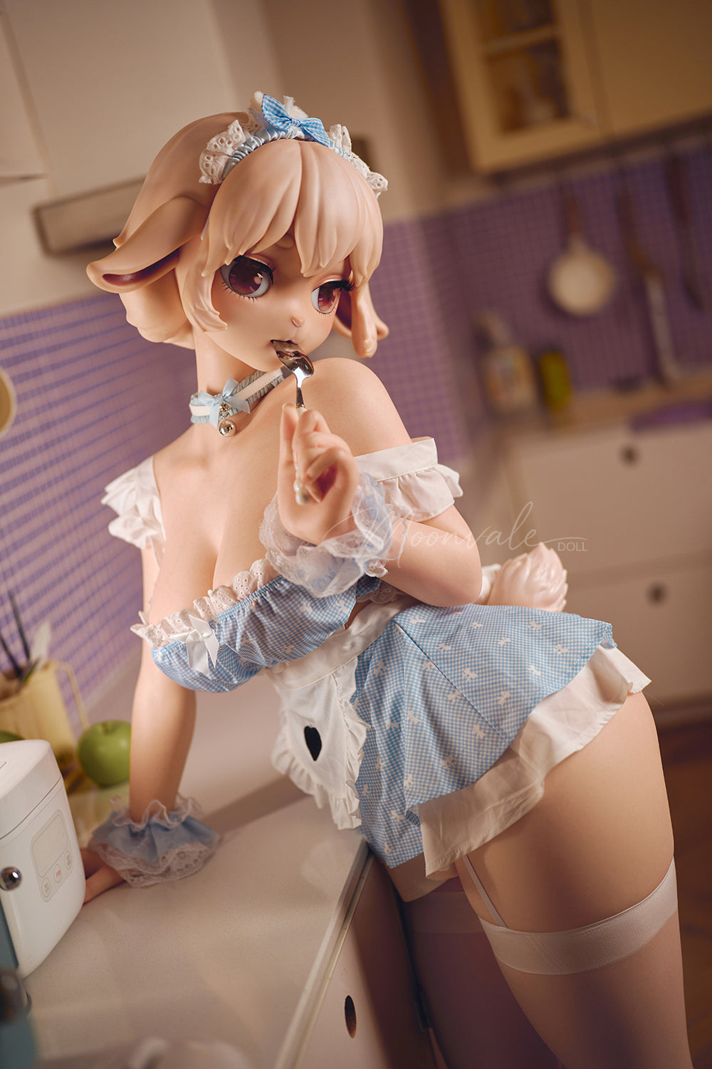 Moonvale Doll | 160cm/5ft3 Big Breasts Alluring Sheep Flirty Lovely Maid Furry Realistic Silicone Sex Doll - Aurelia